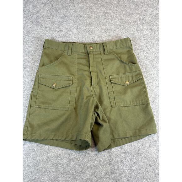 Vintage 90s Boy Scouts Uniform Cargo Shorts Mens 30 Olive Green Tactical Outdoor - Picture 1 of 6